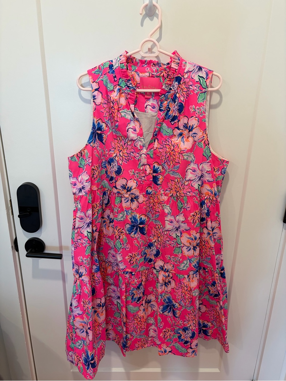 Lilly Pulitzer Pink Floral Ruffle Dress - Picture 1 of 4